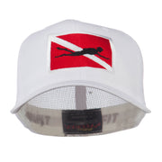 Scuba Diver Down Flag Embroidered Cap