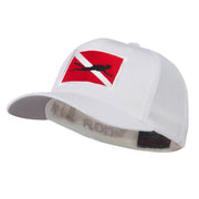 Scuba Diver Down Flag Embroidered Cap