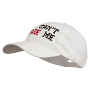 You Can't Scare Me Embroidered Washed Cap