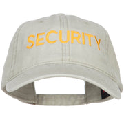 Security Embroidered Washed Buckled Cap