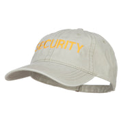 Security Embroidered Washed Buckled Cap