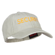 Security Embroidered Washed Buckled Cap