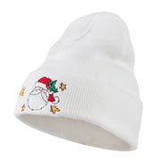 Santa Claus with Stars Embroidered Beanie