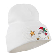 Santa Claus with Stars Embroidered Beanie