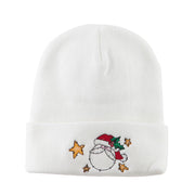 Santa Claus with Stars Embroidered Beanie