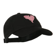 Scribbled Heart Embroidered Cap