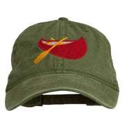 Sport Canoe Embroidered Washed Cap