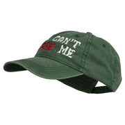 You Can't Scare Me Embroidered Washed Cap