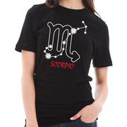 Zodiac Scorpio Sign Graphic Design Short Sleeve Cotton Jersey T-Shirt