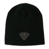 Small Diamond Embroidered Short Beanie