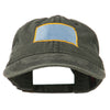 South Dakota State Map Embroidered Washed Cotton Cap