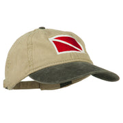 Scuba Dive Flag Embroidered Washed Pigment Dyed Cap