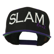 Slam Dunk Embroidered Flat Bill Cap