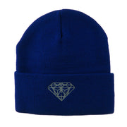 Small Diamond Embroidered Long Beanie