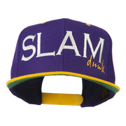 Slam Dunk Embroidered Flat Bill Cap