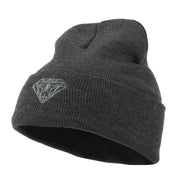 Small Diamond Embroidered Long Beanie