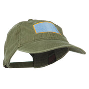 South Dakota State Map Embroidered Washed Cotton Cap