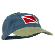 Scuba Dive Flag Embroidered Washed Pigment Dyed Cap