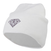 Small Diamond Embroidered Short Beanie