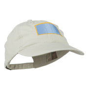 South Dakota State Map Embroidered Washed Cotton Cap