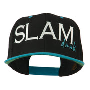 Slam Dunk Embroidered Flat Bill Cap