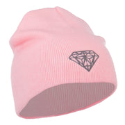 Small Diamond Embroidered Short Beanie