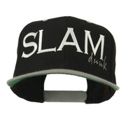 Slam Dunk Embroidered Flat Bill Cap