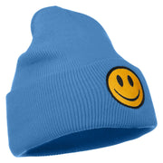 Smile Face Embroidered Long Beanie