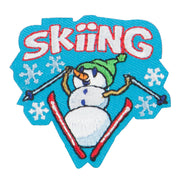 Skiing Embroidered Patches