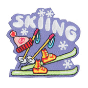 Skiing Embroidered Patches