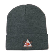 All Seeing Eye Embroidered Beanie