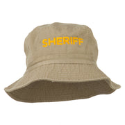 Sheriff Embroidered Pigment Dyed Bucket Hat