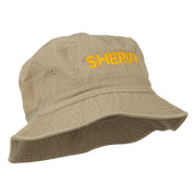 Sheriff Embroidered Pigment Dyed Bucket Hat