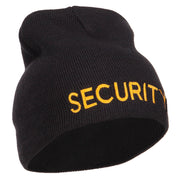 Security Embroidered Short Beanie