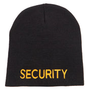 Security Embroidered Short Beanie