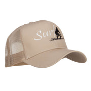 Surf Embroidered Mesh Cap