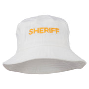 Sheriff Embroidered Pigment Dyed Bucket Hat