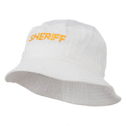 Sheriff Embroidered Pigment Dyed Bucket Hat