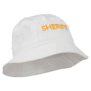 Sheriff Embroidered Pigment Dyed Bucket Hat