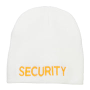 Security Embroidered Short Beanie