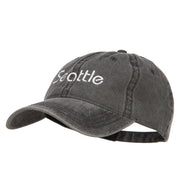 Seattle Embroidered Washed Buckled Cap