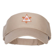 All Seeing Eye Embroidered Sun Visor