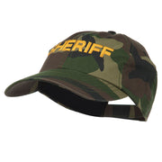 Sheriff Embroidered Enzyme Washed Camo Cap