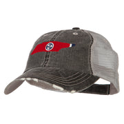 Tennessee State Map Flag Embroidered Low Profile Cotton Mesh Cap