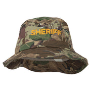 Sheriff Embroidered Pigment Dyed Bucket Hat