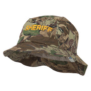 Sheriff Embroidered Pigment Dyed Bucket Hat