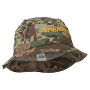 Sheriff Embroidered Pigment Dyed Bucket Hat