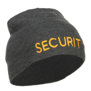 Security Embroidered Short Beanie