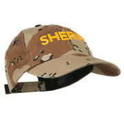 Sheriff Embroidered Enzyme Washed Camo Cap