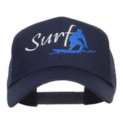 Surf Embroidered Mesh Cap